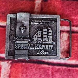 Vintage 1975 Bergamot Brass Works Heilemans Special Export Belt Buckle